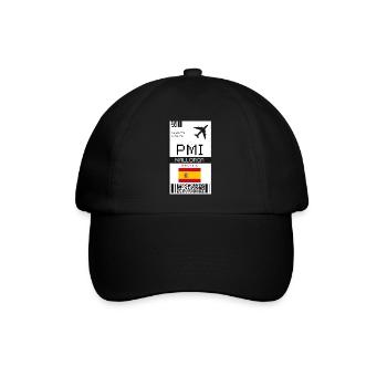 Carte d’embarquement à Majorque, Espagne - Billet d’aéroport PMI - Casquette classique - noir/noir - Devant