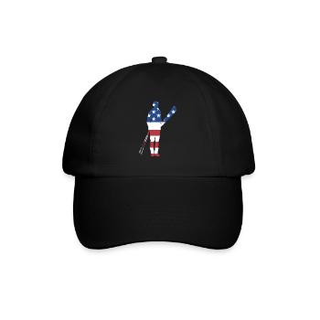 Sport Us Flag Skiing - Baseballkappe - Schwarz/Schwarz - Vorne