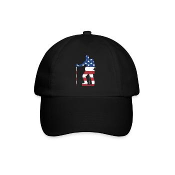 Hiker Us Flag Hiking - Baseball Cap - black/black - Front