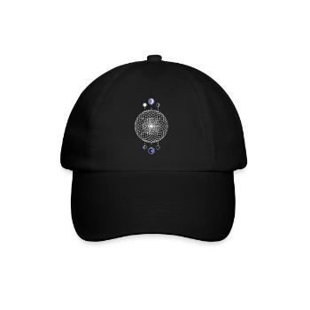 Geometrisches Muster Mondphasen - Baseballkappe - Schwarz/Schwarz - Vorne