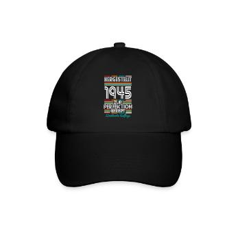 80e anniversaire - Fabriqué en 1945 - Casquette classique - noir/noir - Devant