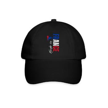 Made in France, I love France - Baseball Cap - black/black - Front