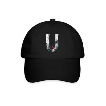 U – decorative character – winter - Baseball Cap - black/black - Front