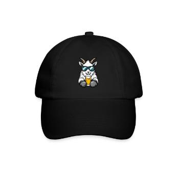 Chèvre de montagne Après-ski Bière Chèvre Bande dessinée - Casquette classique - noir/noir - Devant