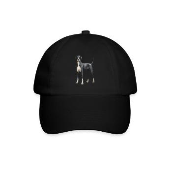 Great Dane Dog - Baseball Cap - black/black - Front