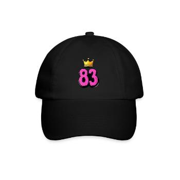 83 Nombre Couronne - Casquette classique - noir/noir - Devant
