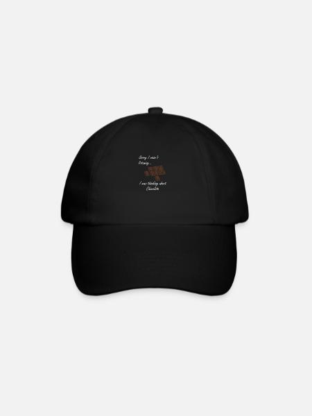 Penser au chocolat Manger du chocolat noir - Casquette classique - noir/noir