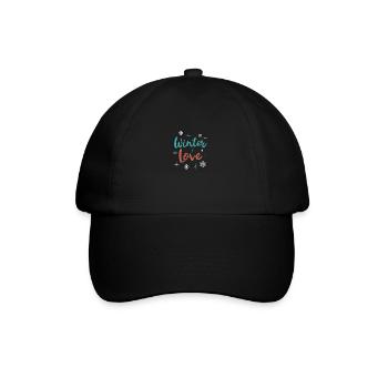Winter Love Cozy Winter Days Hot Chocolate Snow - Baseball Cap - black/black - Front