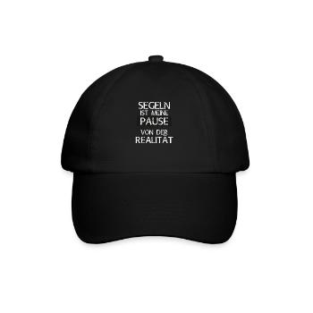 Segeln ist meine Pause von der Realität - Baseballkappe - Schwarz/Schwarz - Vorne