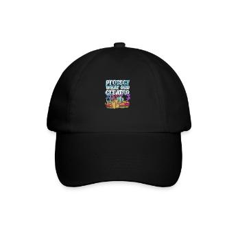 Protect Gods Creation Christianity Bible Coral - Baseball Cap - black/black - Front
