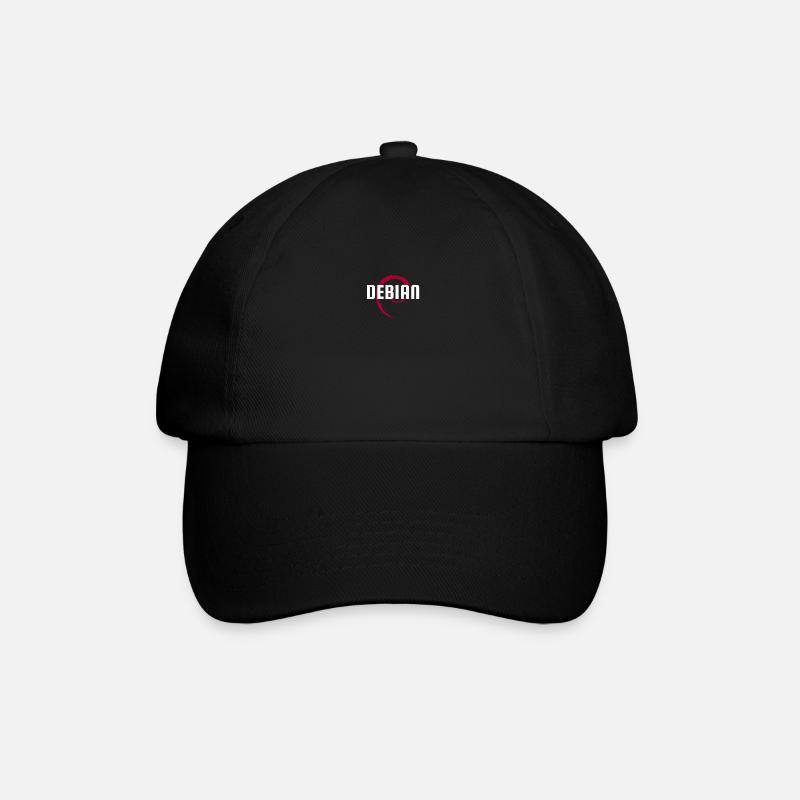 Debian - Baseballkappe - Schwarz/Schwarz
