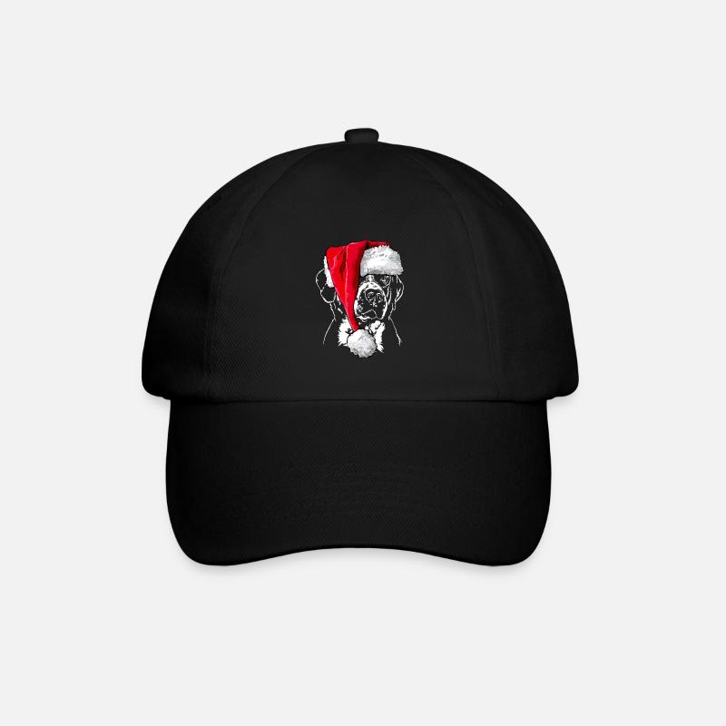 Santa GROSSER SCHWEIZER SENNENHUND Weihnachten - Baseballkappe - Schwarz/Schwarz