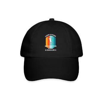 Badminton Badminton Badminton Player Chocolat - Casquette classique - noir/noir - Devant