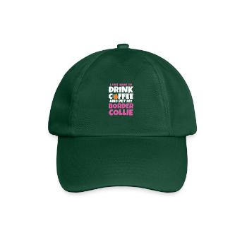 Border Collie Dog Owner Dog Coffee - Baseball Cap - bottle green - Front