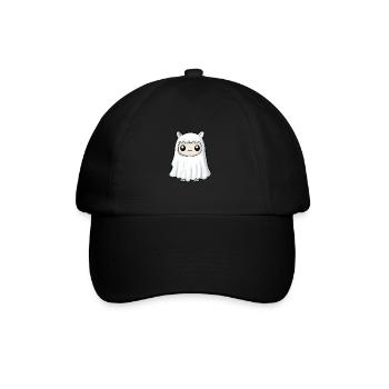 Alpaka Llama Halloween Lustig Geist - Baseballkappe - Schwarz/Schwarz - Vorne