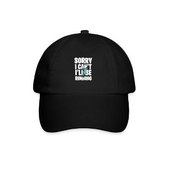 Motif marathon pour coureurs et joggeurs - Casquette classique - noir/noir - Devant