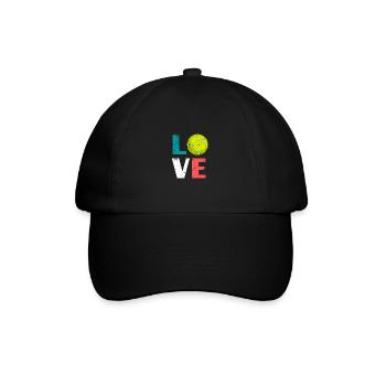 Love Tennis Love Tennis Play Retro Gift - Baseball Cap - black/black - Front