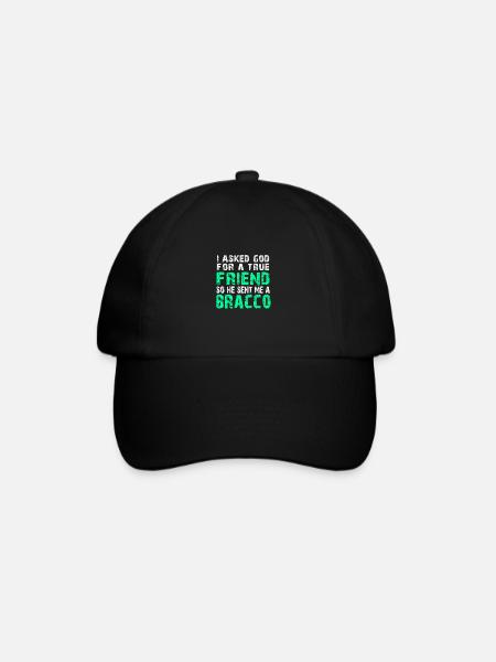 Bracco Italiano - Wahrer Freund - Baseballkappe - Schwarz/Schwarz
