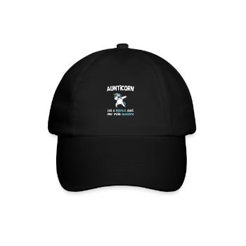 Aunticorn aunt unicorn birthday gift idea - Baseball Cap - black/black - Front