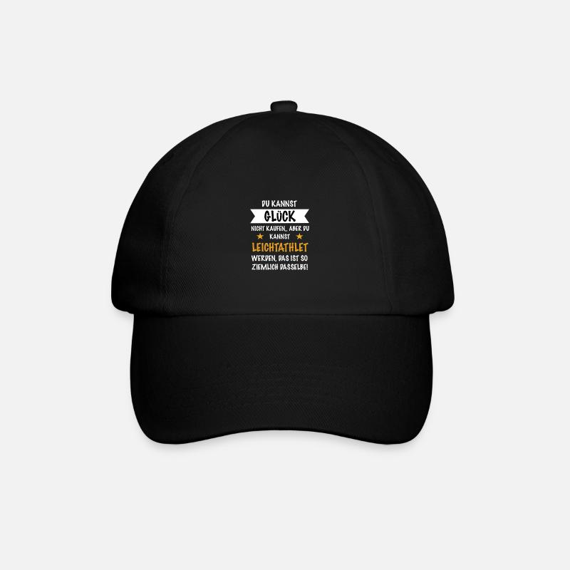 Leichtathletik Glück Geschenk - Baseballkappe - Schwarz/Schwarz