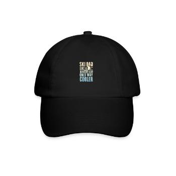 Ski Dad Like A Regular Dad Only Way Cooler - Baseballkappe - Schwarz/Schwarz - Vorne