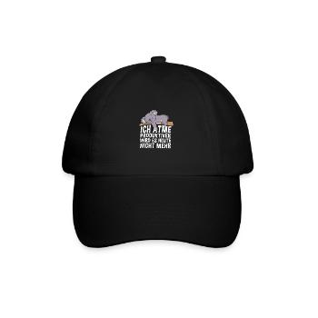 Ich atme produktiver wird es heute nicht mehr - - Baseballkappe - Schwarz/Schwarz - Vorne