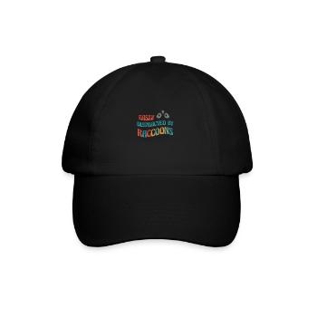 Ablenkt von Waschbären in der Wildnis, Nagetier - Baseballkappe - Schwarz/Schwarz - Vorne