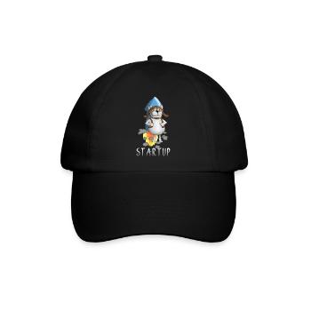 coole Startup Rakete - Baseballkappe - Schwarz/Schwarz - Vorne