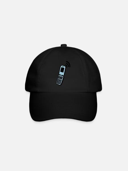 Handy - Baseballkappe - Schwarz/Schwarz