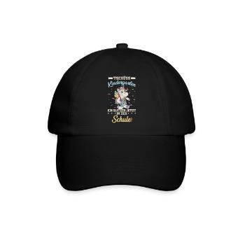 Einschulung erster Schultag Schulanfang - Baseballkappe - Schwarz/Schwarz - Vorne