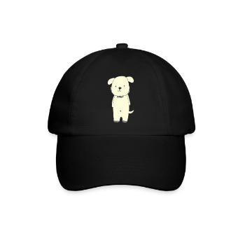 dog yellow - Baseball Cap - black/black - Front