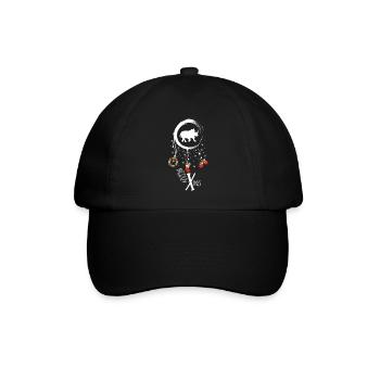 Nashorn Weihnachten Weihnachtstraumfänger - Baseballkappe - Schwarz/Schwarz - Vorne