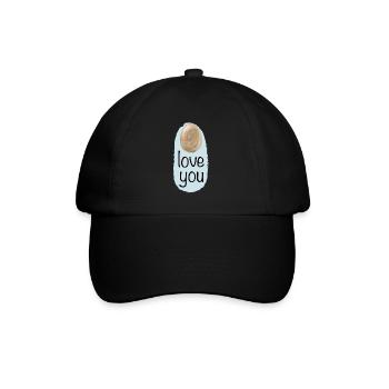ei love you - Baseballkappe - Schwarz/Schwarz - Vorne