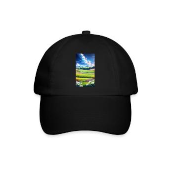 landscape, botanical, flora, climate, change - Baseballkappe - Schwarz/Schwarz - Vorne