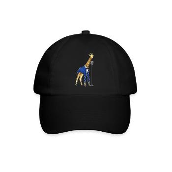 Chanteur girafe Chant au micro - Casquette classique - noir/noir - Devant