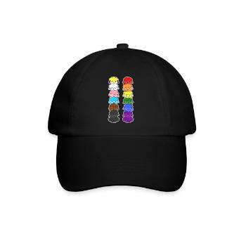 Pride Progress Flag Sheep Equality - Baseball Cap - black/black - Front