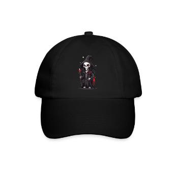 Halloween Skeleton Magician Cartoon Magic - Baseball Cap - black/black - Front
