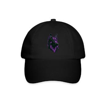 Tête de Berger Allemand Rose - Casquette classique - noir/noir - Devant