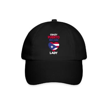 Puerto Rico Geschenkidee | Puerto Ricaner Heimat - Baseballkappe - Schwarz/Schwarz - Vorne