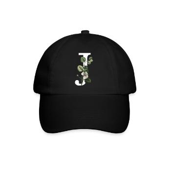 lettre j botanique vert - Casquette classique - noir/noir - Devant