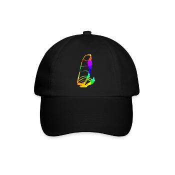 Planche à voile Arc-en-ciel Couleurs Sports - Casquette classique - noir/noir - Devant