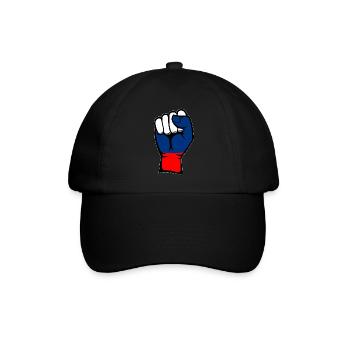 Poing du drapeau de la Russie - Casquette classique - noir/noir - Devant