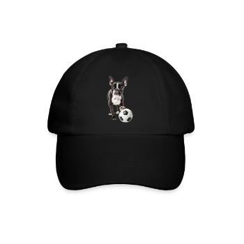 Boston Terrier - Baseballkappe - Schwarz/Schwarz - Vorne