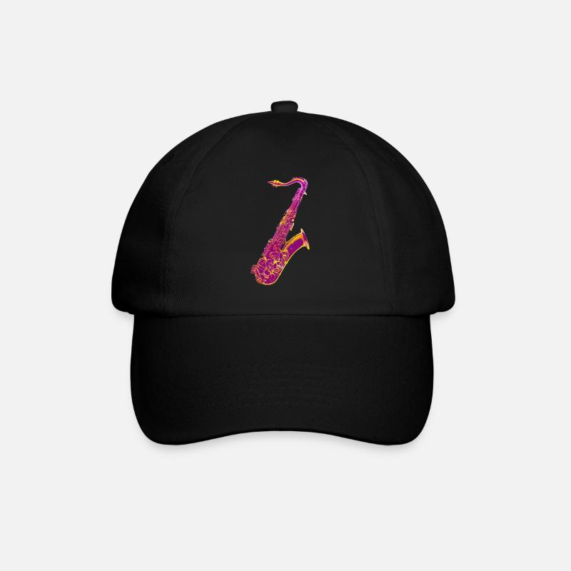 Saxophone - Casquette classique - noir/noir
