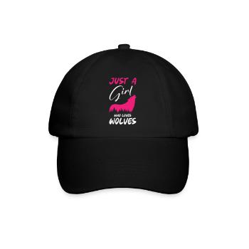 Juste une fille qui aime les loups - Casquette classique - noir/noir - Devant