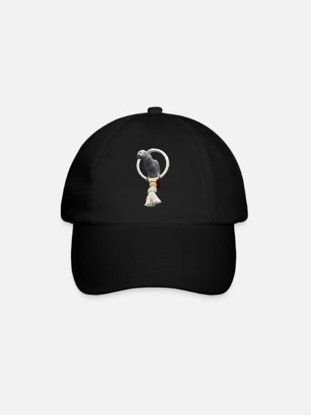 Papagei - Baseballkappe - Schwarz/Schwarz