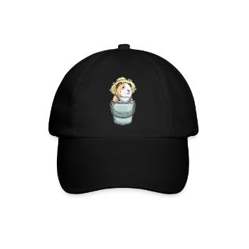 Guinea pig farmer bucket farm - Baseball Cap - black/black - Front