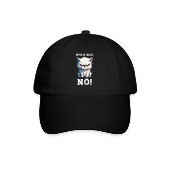 Before You Ask Nope No Cat Funny Saying Humor - Baseball Cap - black/black - Front