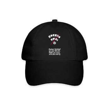 Schlaf wie WLAN: Ausfall nervt - Baseballkappe - Schwarz/Schwarz - Vorne