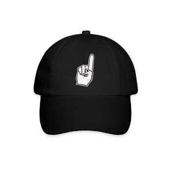 Fan Hand Index Finger Icon - Baseball Cap - black/black - Front